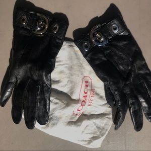 Coach leather gloves